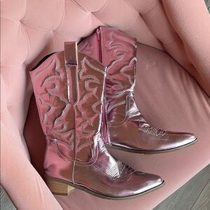 Pink Western-Style Women's Boots